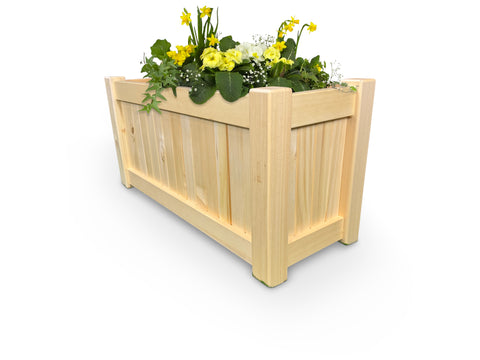 Raised Garden Bed Yellow Cedar Planter - 48"L x 18"W x 24"H
