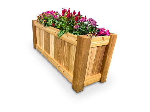 Raised Garden Bed Cedar Planter - 60"L x 18"W x 24"H