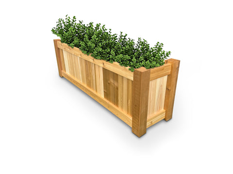Raised Garden Bed Cedar Planter - 72"L x 18"W x 24"H